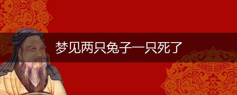 梦见两只兔子一只死了