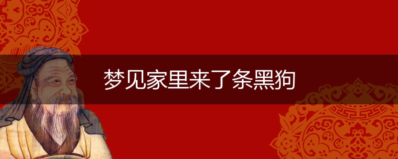 梦见家里来了条黑狗