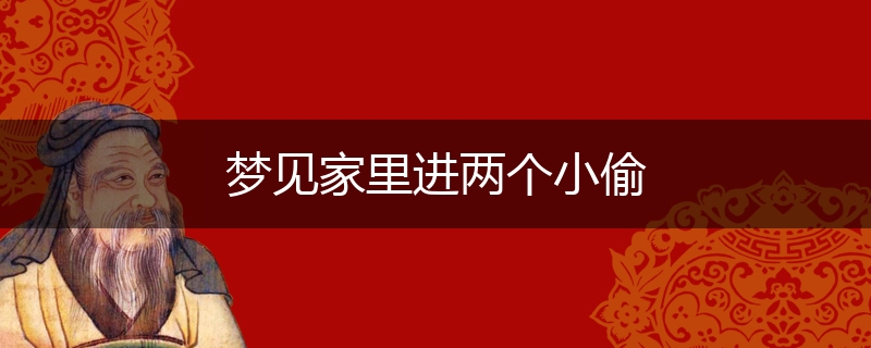 梦见家里进两个小偷